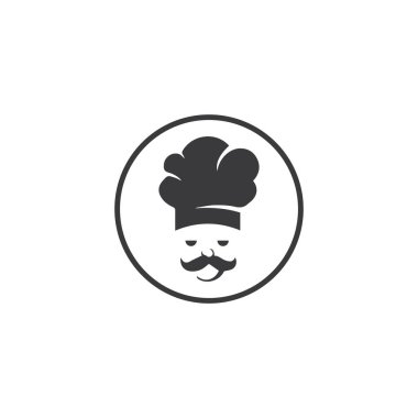 şapka şefi logo şablon vektör çizimi