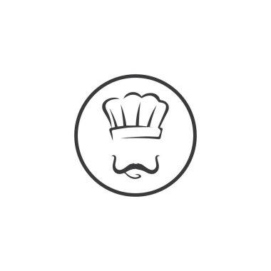şapka şefi logo şablon vektör çizimi