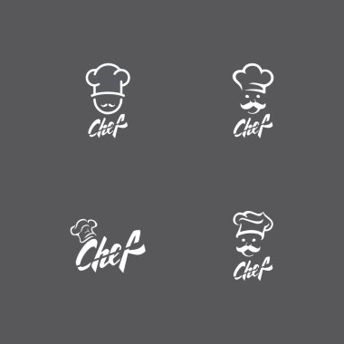 şapka şefi logo şablon vektör çizimi
