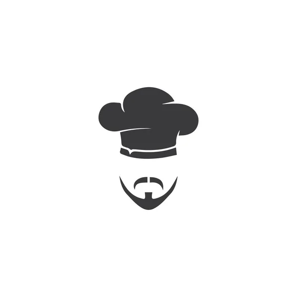 Sombrero Chef Logo Plantilla Vector Ilustración — Archivo Imágenes Vectoriales