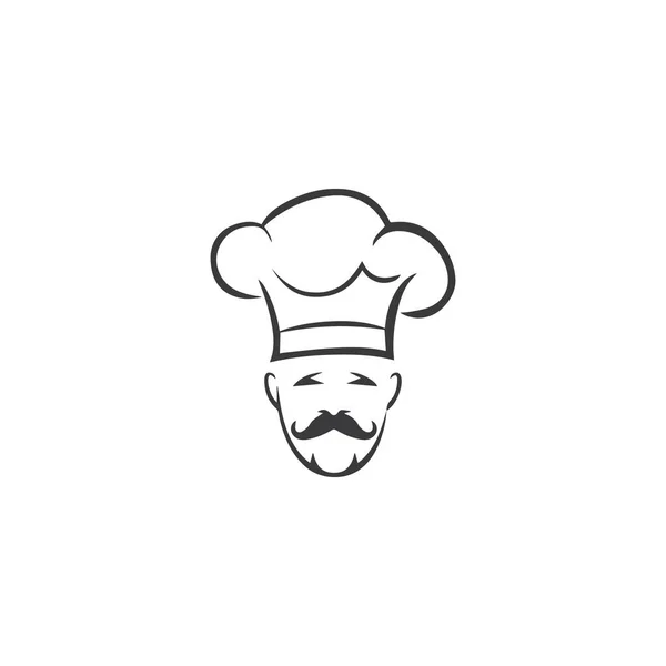 Chapéu Chef Logotipo Modelo Vetor Ilustração — Vetor de Stock