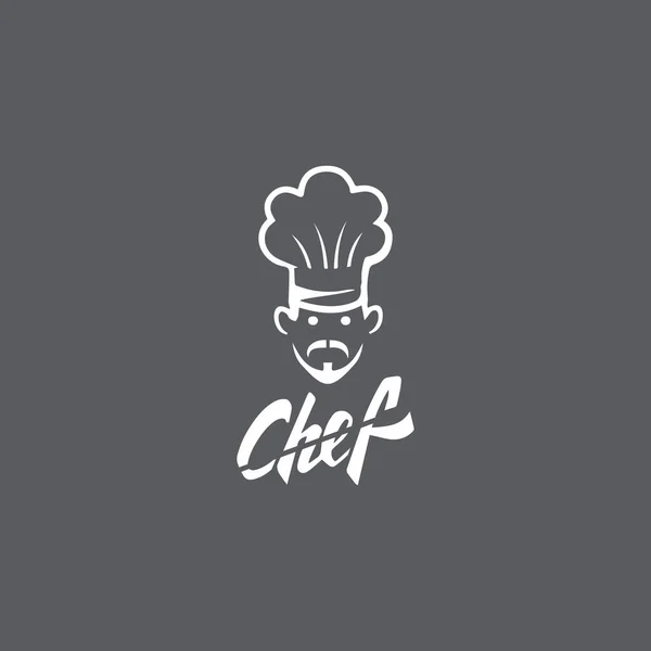 Plantilla Logotipo Del Chef Sombrero Ilustración Del Icono Del Vector — Vector de stock