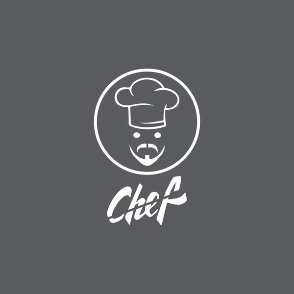 Plantilla Logotipo Del Chef Sombrero Ilustración Del Icono Del Vector — Vector de stock