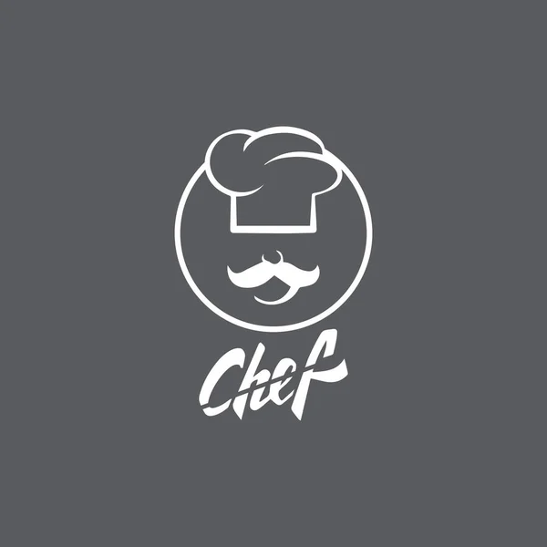 Plantilla Logotipo Del Chef Sombrero Ilustración Del Icono Del Vector — Vector de stock