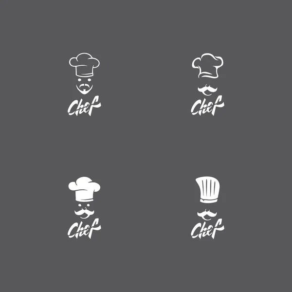 Hoed Chef Logo Template Vector Illustratie — Stockvector