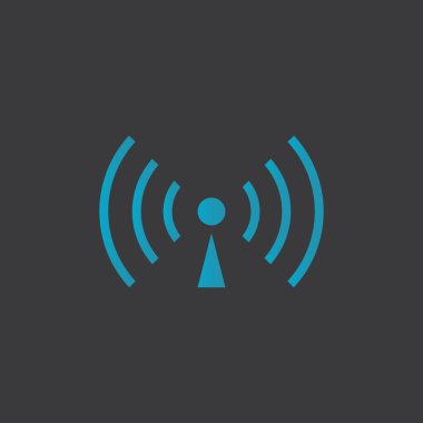 Sinyal Kulesi Simge Logo Şablonu Çizim Tasarımı