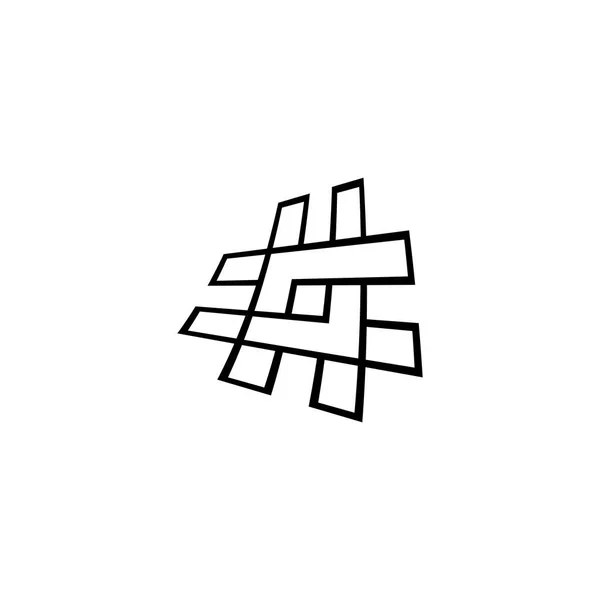 Hashtag Symbol Kreuz Logo Symbol Kreative Design Vorlagen Elemente — Stockvektor