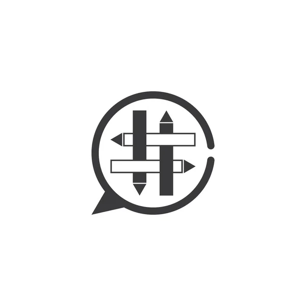 Hashtag Szimbólum Kereszt Plusz Logó Ikon Kreatív Design Sablon Elemek — Stock Vector