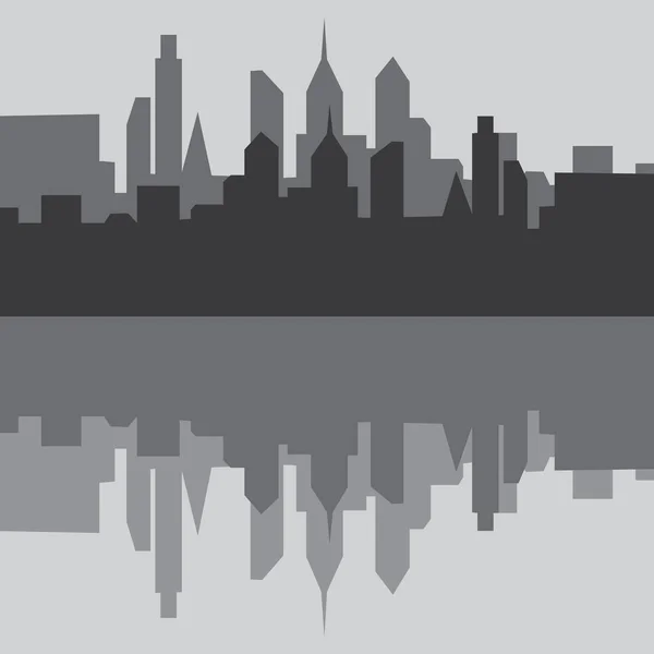 Stad Skyline Achtergrond Vector Illustratie Ontwerp Sjabloon — Stockvector