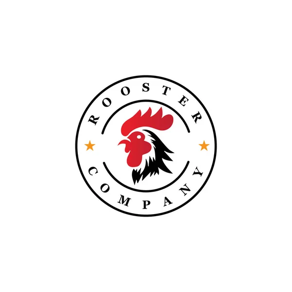 Rooster logosu vektör ikonu çizimi tasarımı