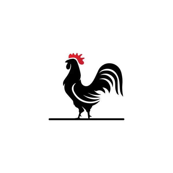 Rooster Logo Template Vector Pictogram Illustratie Ontwerp — Stockvector