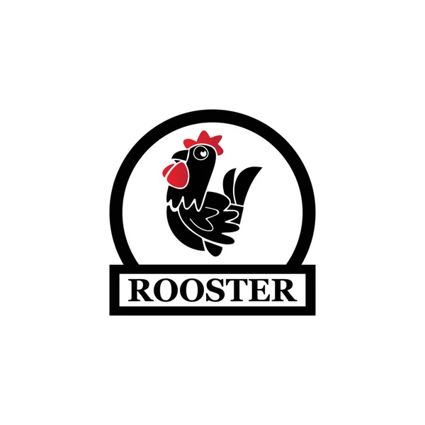 Rooster Logo Template Vector Icon Illustration Design — Stock Vector