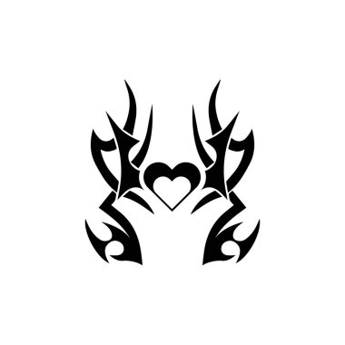 kabile etnik dövme ikonu vektör çizim şablonu