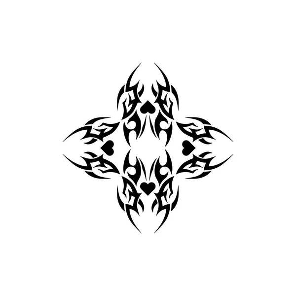 Plemienny Etniczny Tatuaż Ikona Wektor Ilustracja Wzór Projektu — Wektor stockowy