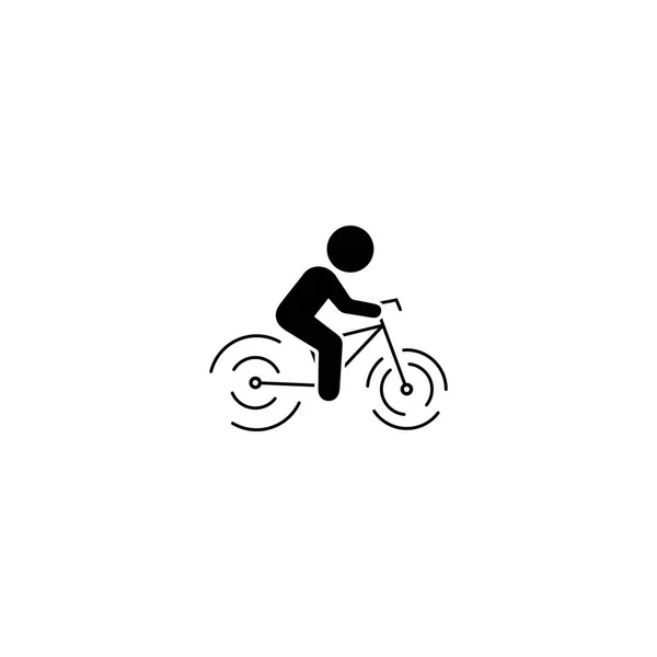 Icono Bicicleta Vector Diseño Plantilla Ilustración — Vector de stock