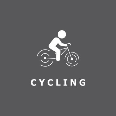 Bisiklet Simgesi Vektör Tasarım Şablonu İllüstrasyonu