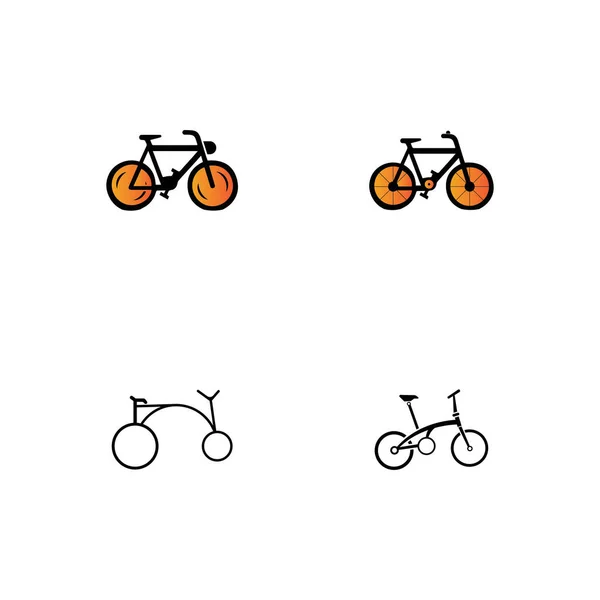 Ilustração Modelo Projeto Vetor Ícone Bicicleta —  Vetores de Stock