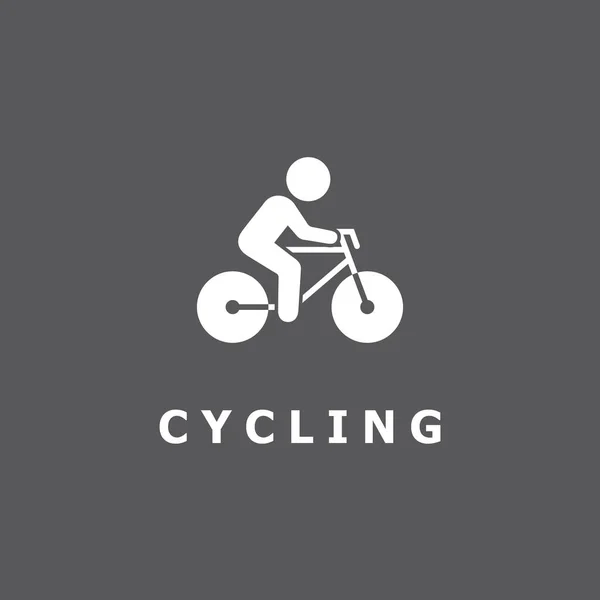 Bisiklet Simgesi Vektör Tasarım Şablonu Llüstrasyonu — Stok Vektör