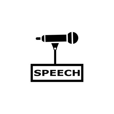 Mikrofon Simgesi Vektör Tasarım Şablonu çizimi