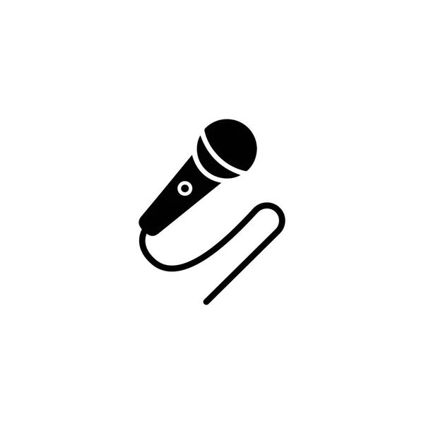 Mikrofon Simgesi Vektör Tasarım Şablonu Çizimi — Stok Vektör