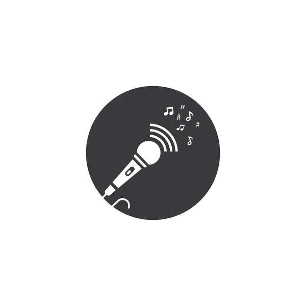 Microfoon Icon Vector Ontwerp Sjabloon Illustratie — Stockvector