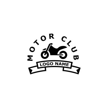 Motosiklet Logosu Simgesi Vektör İllüstrasyon Tasarım Şablonu
