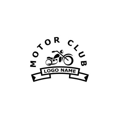 Motosiklet Logosu Simgesi Vektör İllüstrasyon Tasarım Şablonu