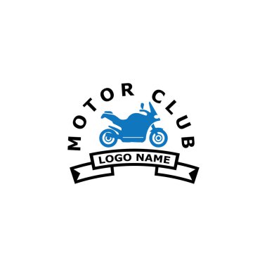 Motosiklet Logosu Simgesi Vektör İllüstrasyon Tasarım Şablonu