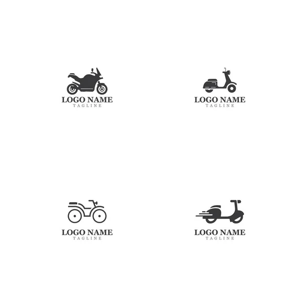 Logotipo Motocicleta Icono Vector Plantilla Diseño Ilustración — Vector de stock