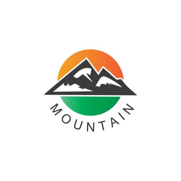 Mountain Ikon Logotyp Mall Vektor Illustration Design — Stock vektor