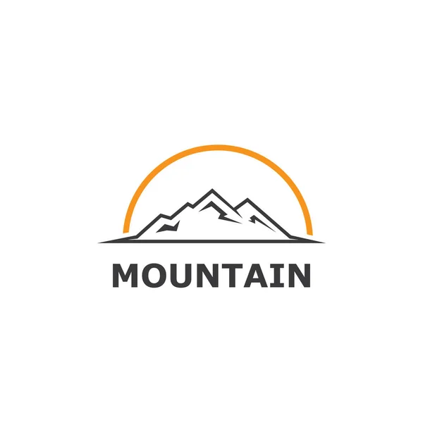 Icona Montagna Logo Template Disegno Illustrazione Vettoriale — Vettoriale Stock