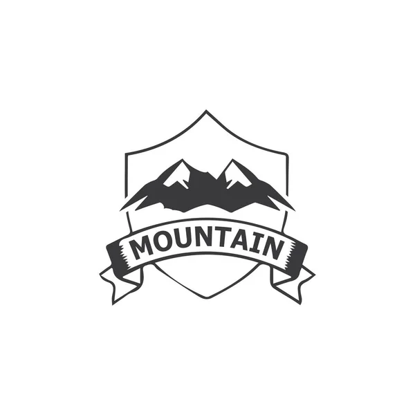 Mountain Ikon Logotyp Mall Vektor Illustration Design — Stock vektor