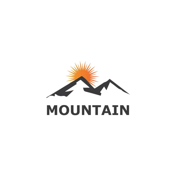 Mountain Ikon Logotyp Mall Vektor Illustration Design — Stock vektor