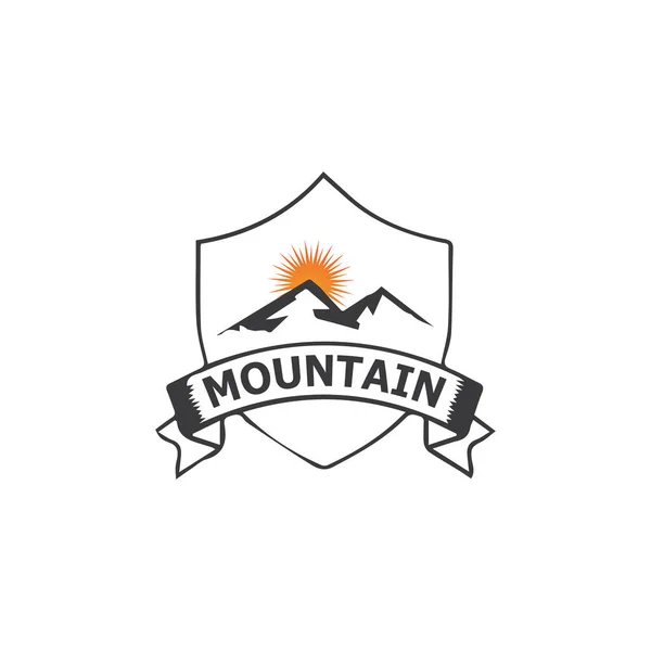 Mountain Ikon Logotyp Mall Vektor Illustration Design — Stock vektor