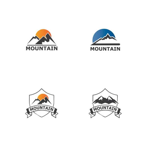 Icône Montagne Logo Modèle Illustration Vectorielle — Image vectorielle