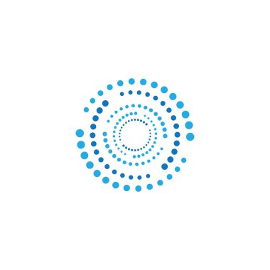 Yarım ton daire vektör illüstrasyon tasarımını noktalar