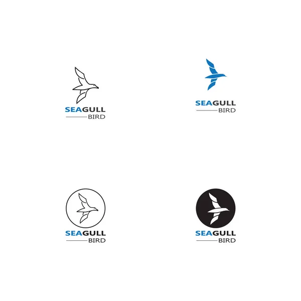 Gabbiano Bird Logo Icona Vettoriale Disegni Modello Vettore — Vettoriale Stock