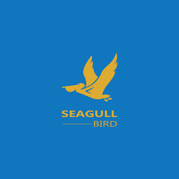 Seagull  Bird logo icon  vector designs template  - Vector