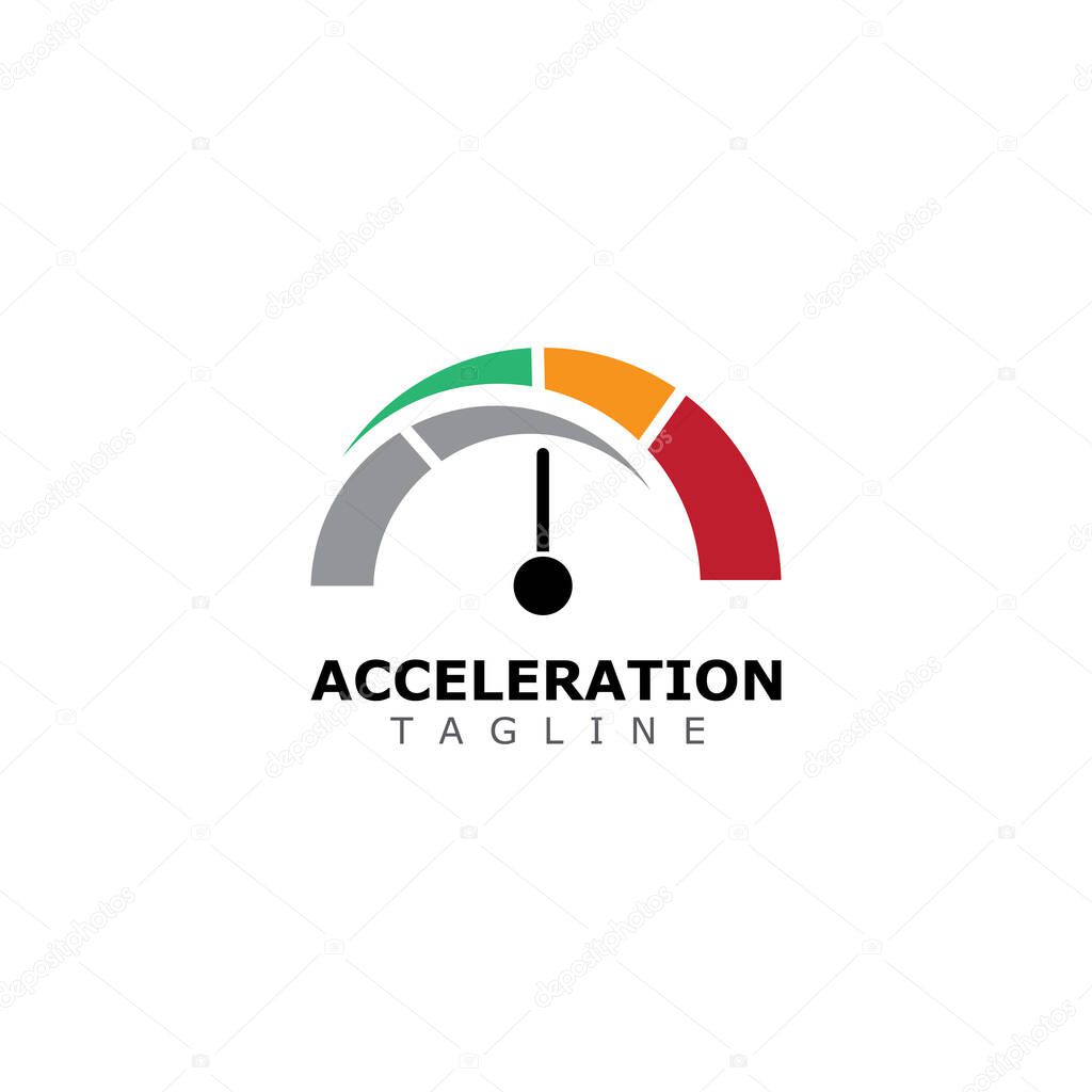 speedometer icon . abstract symbol of speed. template logo design
