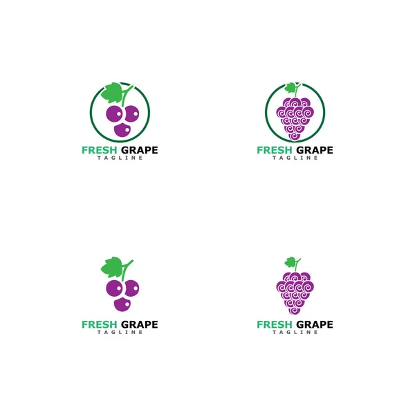 Grapes 템플릿 아이콘 디자인 — 스톡 벡터