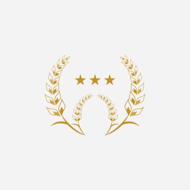 Tarım buğday logosu vektör ikonu tasarımı