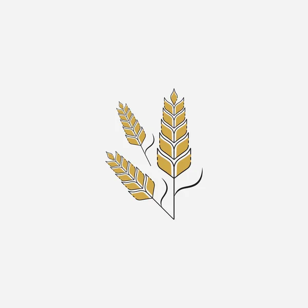 Agriculture Wheat Logo Template Vector Icon Design — Stock Vector