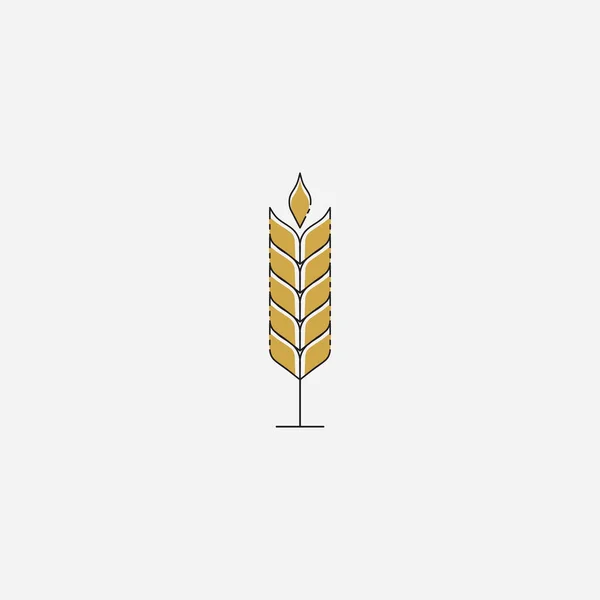 Desain Ikon Vektor Templat Logo Gandum Pertanian - Stok Vektor