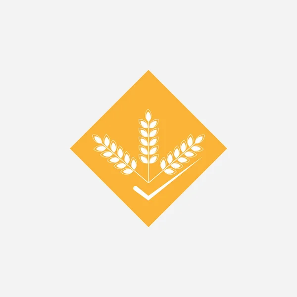 Agricultura Trigo Logotipo Plantilla Vector Icono Diseño — Archivo Imágenes Vectoriales