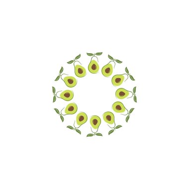 Avokado vektör resimleme şablonu