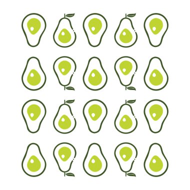Avokado vektör resimleme şablonu