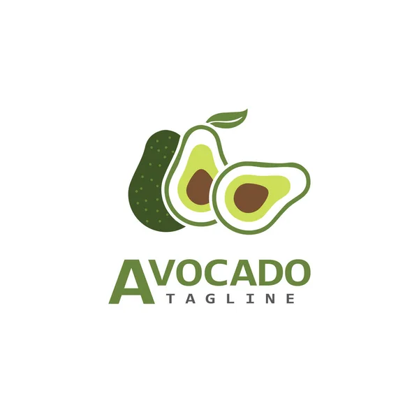 Plantilla Diseño Ilustración Icono Vector Aguacate — Archivo Imágenes Vectoriales