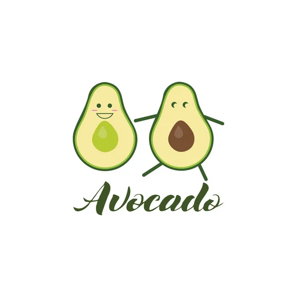 Avocado Vector Pictogram Illustratie Ontwerp Template — Stockvector