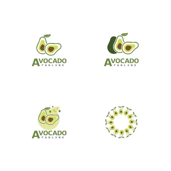 Avocado Vektor Symbol Illustration Design Vorlage — Stockvektor