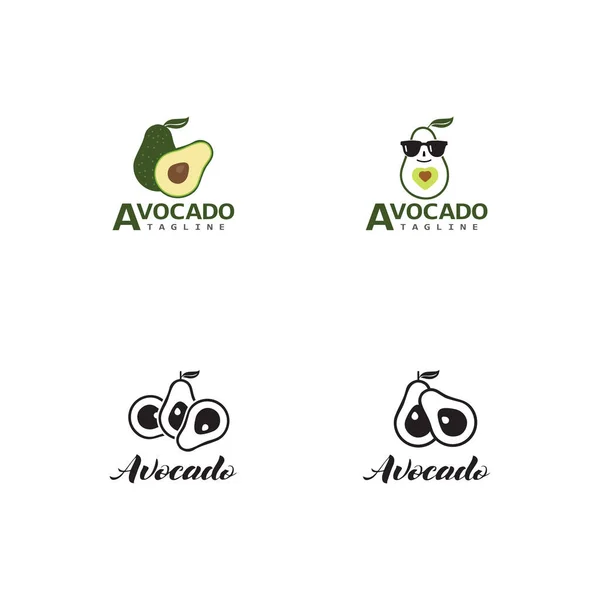 Avocado Vektor Symbol Illustration Design Vorlage — Stockvektor